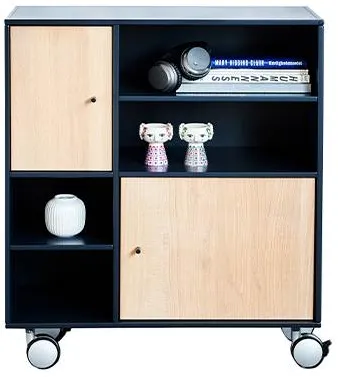 Kidi Square Classic kirjahylly pyörillä - 34 cm