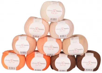 Infinity Hearts Rose 8/4 Lankapaketti 29 Ruskean ja Oranssin sävyjä - 10 kpl - Ruskean ja Oranssin sävyjä