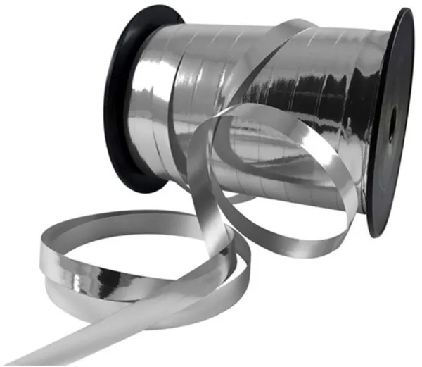 Lahjanauha 10mmx250m metallinhohtoinen hopea